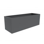 metal rectangular trough planter powder coated in anthracite grey