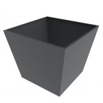 tapered shape metal plant pot in anthracite grey