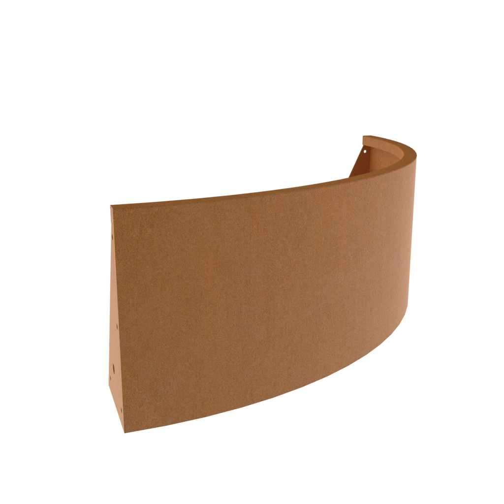 Corten Steel Retaining Wall - Curve